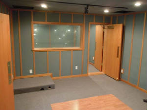 sound room with iso booth